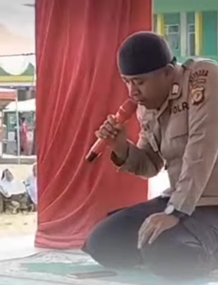 Polisi Asal Subang Menjadi Qori Di acara Maulid Nabi Besar Muhammad SAW 1445 H