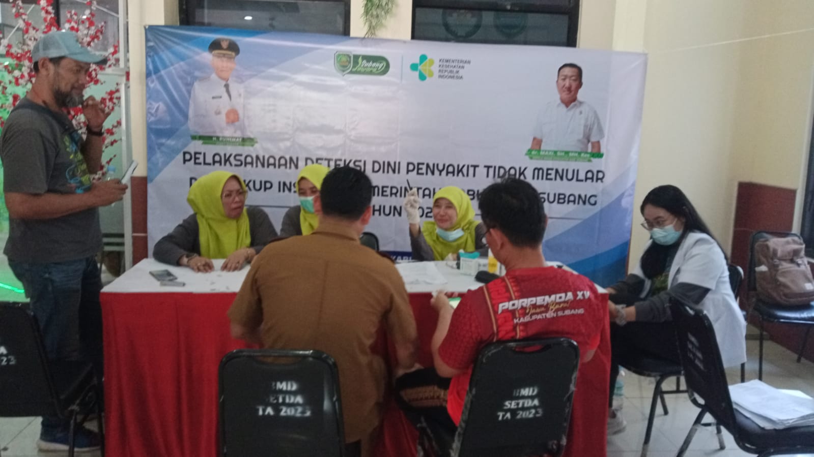 Dinkes Subang Gelar Deteksi Dini Penyakit Tidak Menular Di Ruang Loby Pemda