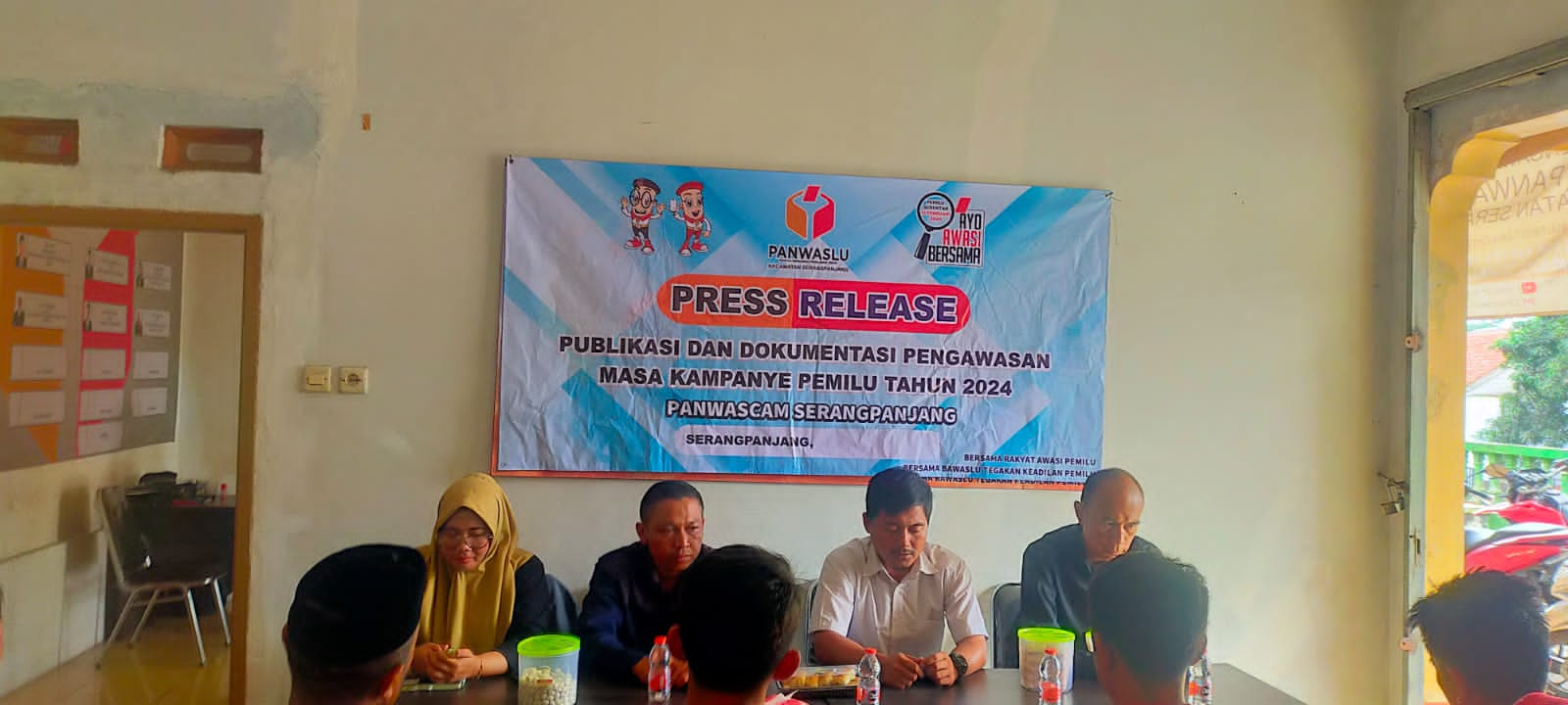 Panwaslu Serangpanjang Press Realase Pengawasan Masa Kampanye 2024